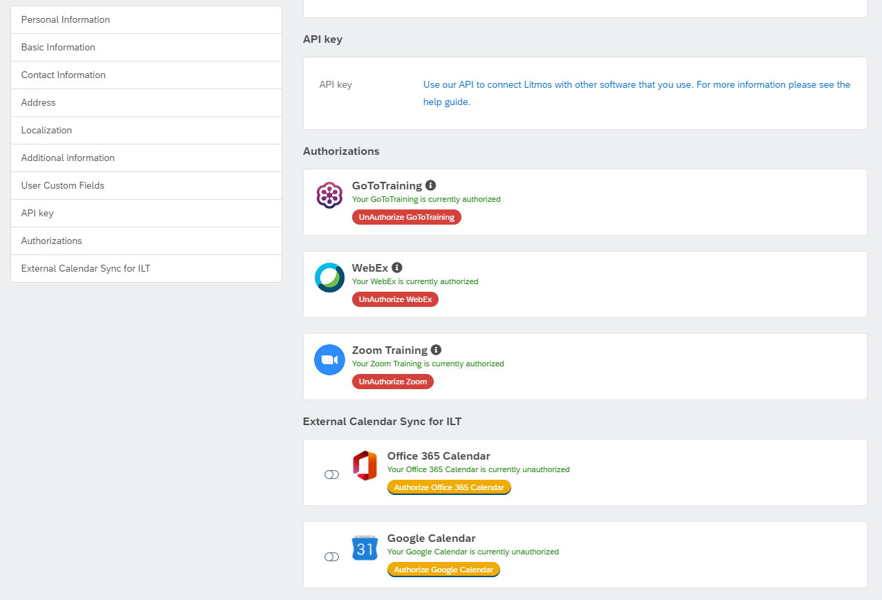 ILT - External Calendar Integration - Litmos